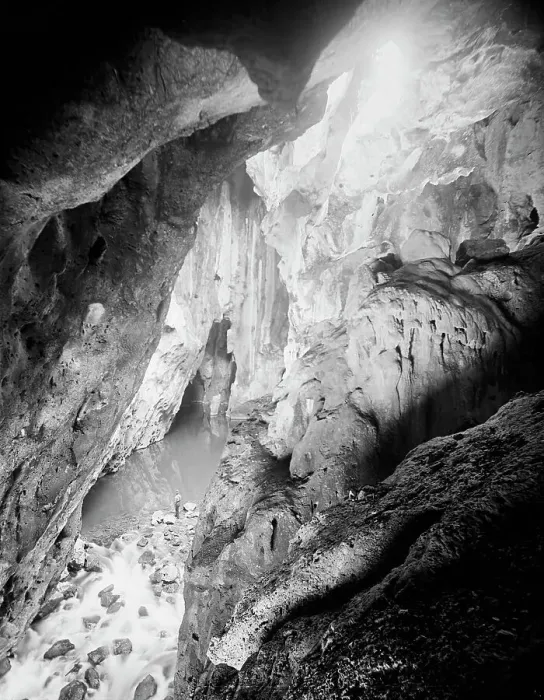 Framed Print : Interior, Choy Cave, Mexico, between 1880 and 1897. Creator: William H. Jackson Framed Print : Interior, Choy Cave, Mexico, between 1880 and 1897. Creator: William H. Jackson
