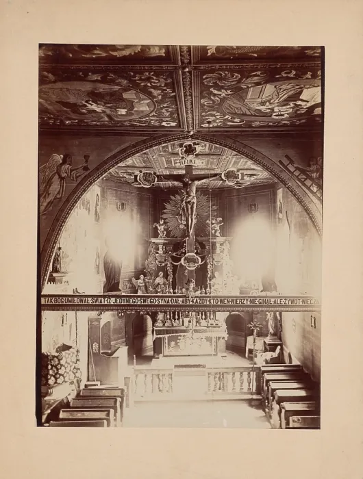 Framed Print : Interior of Church of the Nativity of the Blessed Virgin Mary, Kruzlowa Wyzna, 1895-1905. Creator: Stanislaw Tomkowicz Framed Print : Interior of Church of the Nativity of the Blessed Virgin Mary, Kruzlowa Wyzna, 1895-1905. Creator: Stanislaw Tomkowicz