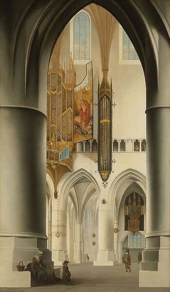 Interior of the Church of St Bavo in Haarlem, 1636. Creator: Pieter Jansz Saenredam