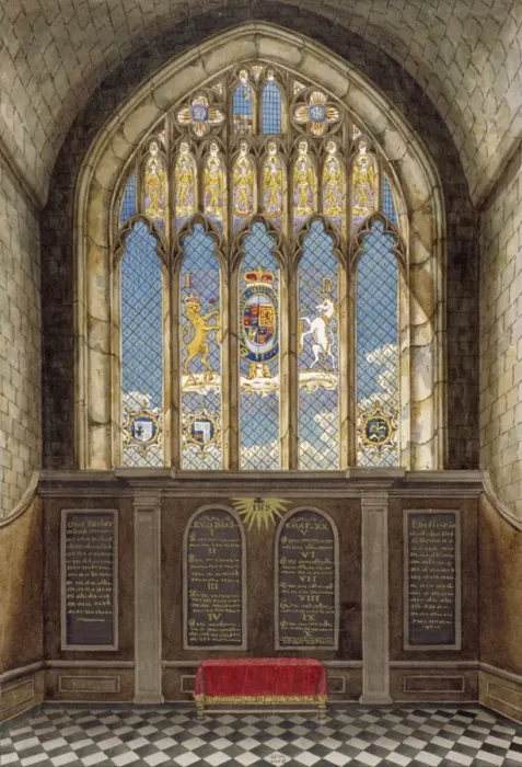 Framed Print : Interior of the Church of St George, Hanworth, Middlesex, 1801 Framed Print : Interior of the Church of St George, Hanworth, Middlesex, 1801