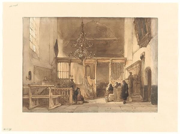 Interior of a church in Utrecht, 1827-1891. Creator: Johannes Bosboom