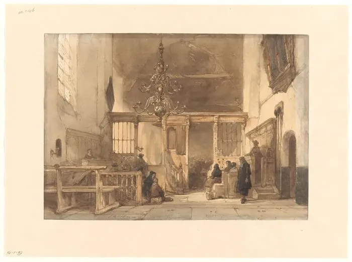 Framed Print : Interior of a church in Utrecht, 1827-1891. Creator: Johannes Bosboom Framed Print : Interior of a church in Utrecht, 1827-1891. Creator: Johannes Bosboom