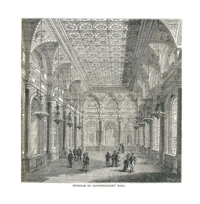 Framed Print : Interior of the Clothworkers Hall, 1878 Framed Print : Interior of the Clothworkers Hall, 1878