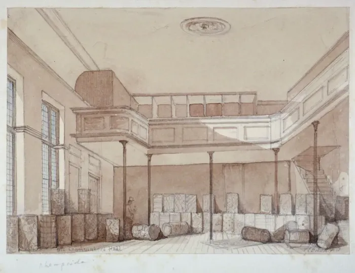 Framed Print : Interior of the Coachmakers Hall, Noble Street, City of London, 1851 Framed Print : Interior of the Coachmakers Hall, Noble Street, City of London, 1851