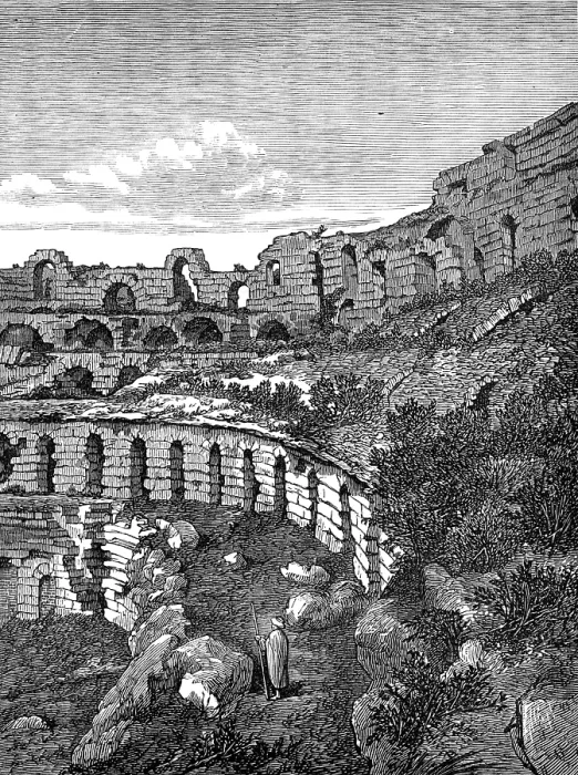 Framed Print : Interior of the Coliseum at El Djem, near Tunis, 1874. Creator: Unknown Framed Print : Interior of the Coliseum at El Djem, near Tunis, 1874. Creator: Unknown