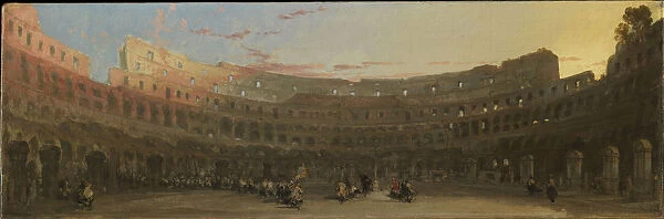 The interior of the Colosseum at dawn, c. 1850