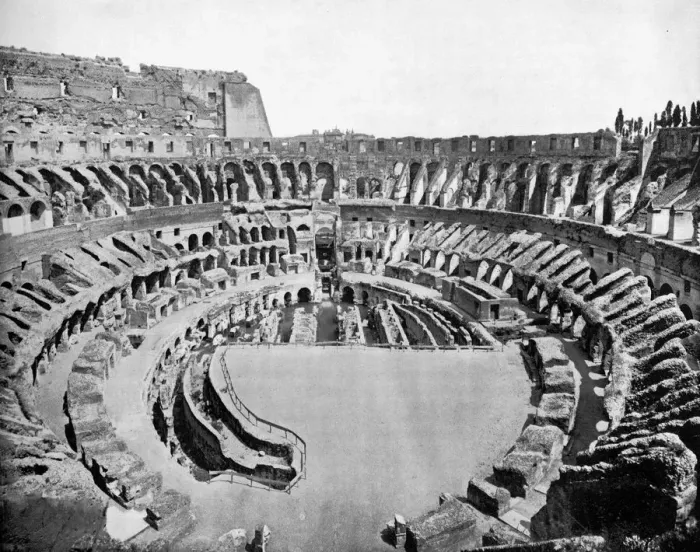 Framed Print : Interior of the Colosseum, Rome, 1893. Artist: John L Stoddard Framed Print : Interior of the Colosseum, Rome, 1893. Artist: John L Stoddard