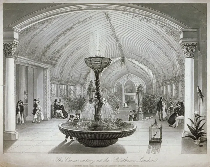 Framed Print : Interior of the conservatory in the Pantheon on Oxford Street, London, c1834. Artist Framed Print : Interior of the conservatory in the Pantheon on Oxford Street, London, c1834. Artist