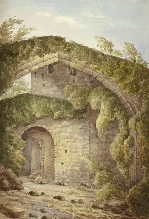 Framed Print : Interior of Conway Castle, 1845. Creator: Elizabeth Murray Framed Print : Interior of Conway Castle, 1845. Creator: Elizabeth Murray