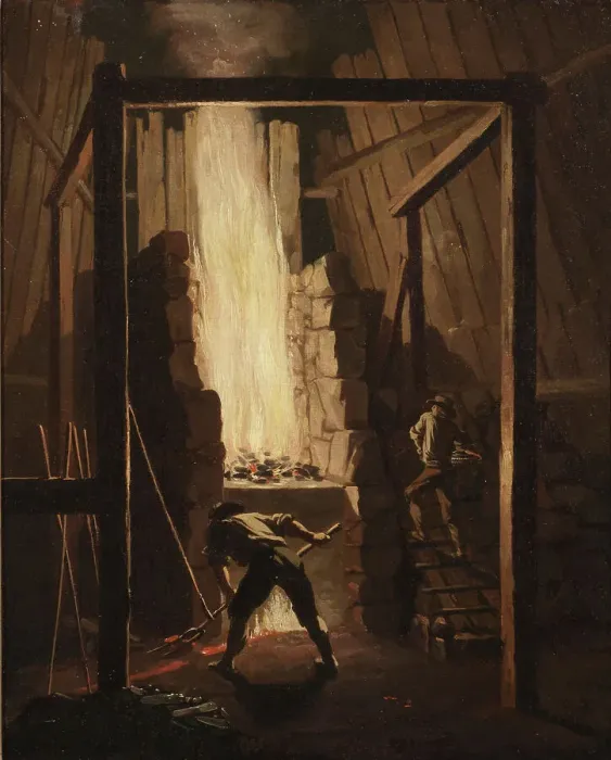 Framed Print : Interior of the Copper Foundry in Falun, 1781 Framed Print : Interior of the Copper Foundry in Falun, 1781