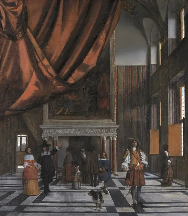 Framed Print : Interior of the Council Chamber of Amsterdam Town Hall, 1663. Creator: Pieter de Hooch Framed Print : Interior of the Council Chamber of Amsterdam Town Hall, 1663. Creator: Pieter de Hooch