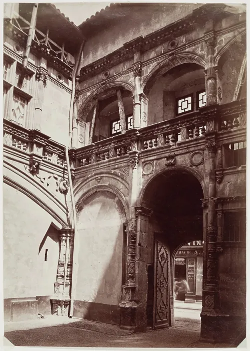 Framed Print : Interior Courtyard, Hotel de Bernuy, Toulouse, between 1850 and 1900. Creator: Unknown Framed Print : Interior Courtyard, Hotel de Bernuy, Toulouse, between 1850 and 1900. Creator: Unknown