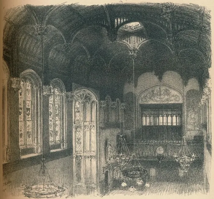Framed Print : Interior of Crosby Hall, 1902. Artist: Thomas Robert Way Framed Print : Interior of Crosby Hall, 1902. Artist: Thomas Robert Way