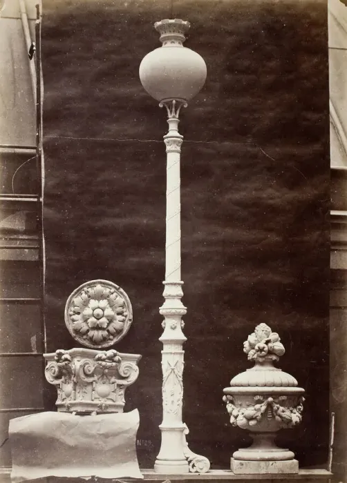 Framed Print : Interior Details and Candelabra, Theatre du Vaudeville, Paris, 1869