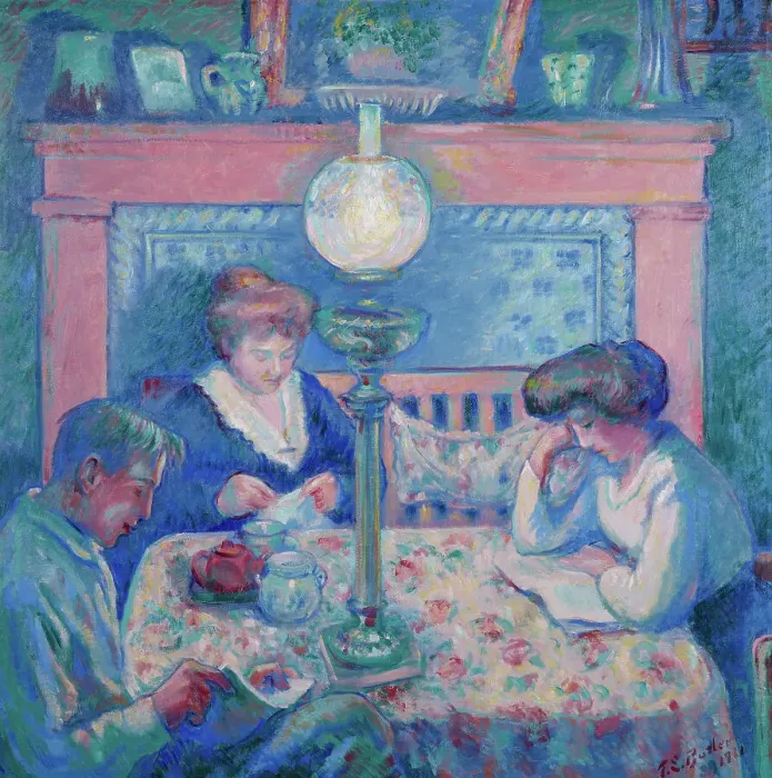 Framed Print : Interior After Dinner, 1911. Creator: Butler, Theodore Earl (1860-1936) Framed Print : Interior After Dinner, 1911. Creator: Butler, Theodore Earl (1860-1936)