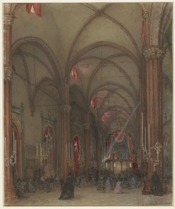Framed Print : Interior of the Dom in Verona, 1831-1914. Creator: Franz Alt Framed Print : Interior of the Dom in Verona, 1831-1914. Creator: Franz Alt