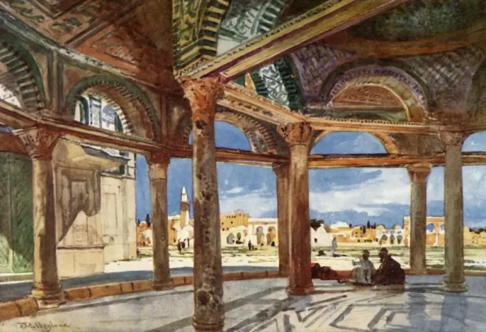 Framed Print : Interior of the Dome of the Chain Looking North, 1902. Creator: John Fulleylove Framed Print : Interior of the Dome of the Chain Looking North, 1902. Creator: John Fulleylove