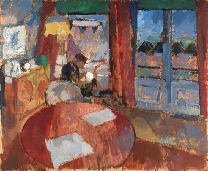 Framed Print : Interior with Embroiderer, 1915. Creator: Rik Wouters Framed Print : Interior with Embroiderer, 1915. Creator: Rik Wouters