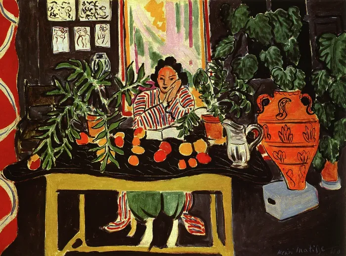 Framed Print : Interior with an Etruscan Vase, 1940. Creator: Henri Matisse Framed Print : Interior with an Etruscan Vase, 1940. Creator: Henri Matisse