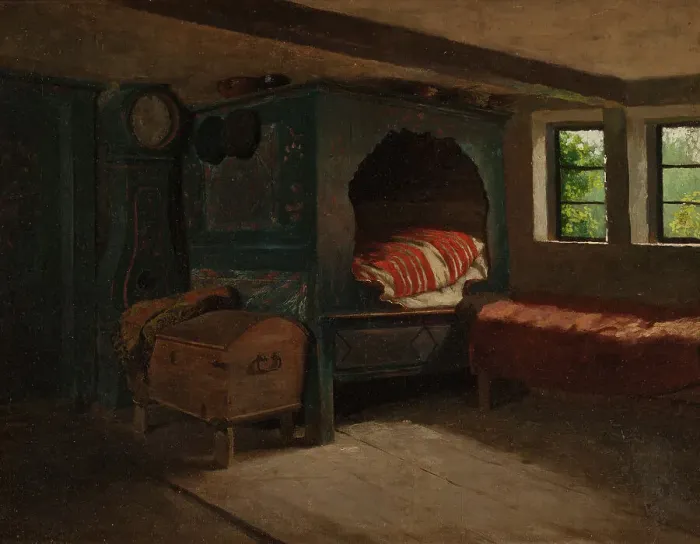 Framed Print : Interior of a Farmer's Cottage in Skåne. Creator: Jacob Kulle Framed Print : Interior of a Farmer's Cottage in Skåne. Creator: Jacob Kulle