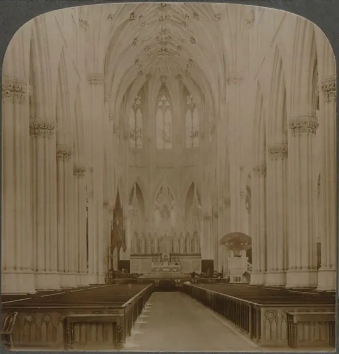 Framed Print : Interior finest Gothic structure in U. S. - St. Patricks Cathedral, New York, c1900 Framed Print : Interior finest Gothic structure in U. S. - St. Patricks Cathedral, New York, c1900