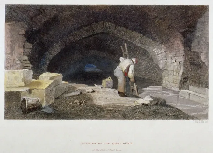Framed Print : Interior of the Fleet Ditch at the back of Field Lane, City of London, 1851. Artist Framed Print : Interior of the Fleet Ditch at the back of Field Lane, City of London, 1851. Artist