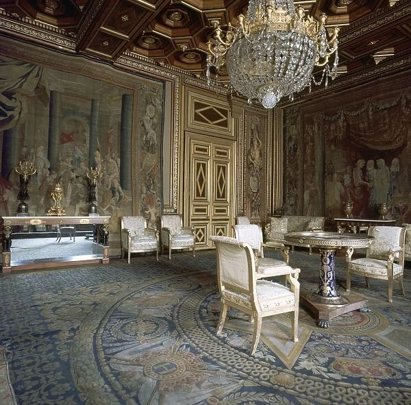Interior of Fontainebleau Palace, 16th century