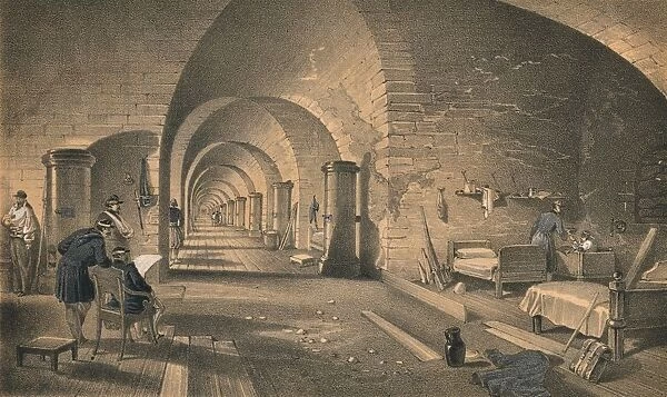 Interior of Fort Nicholas, 1856. Artist: Edmund Walker