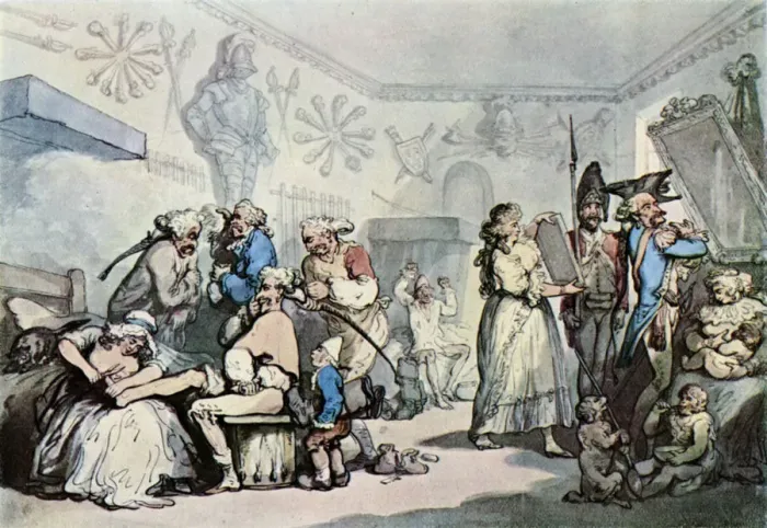 Framed Print : The Interior of a French Barracks, 1787, (1929). Artist: Thomas Rowlandson Framed Print : The Interior of a French Barracks, 1787, (1929). Artist: Thomas Rowlandson