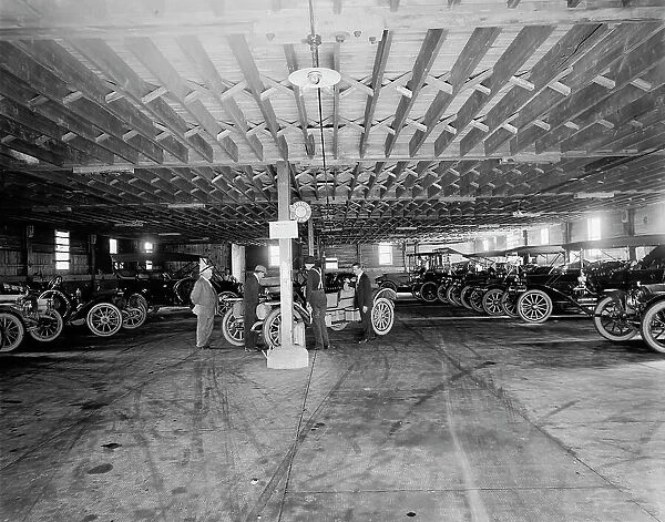 Interior of the garage, Fort William Henry Hotel, Lake George, N.Y. c.between 1910 and 1920. Creator: Unknown