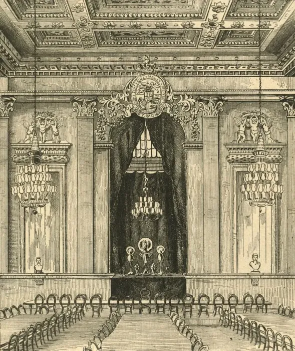 Framed Print : Interior of Goldsmiths Hall, 1876, (1897). Creator: Unknown Framed Print : Interior of Goldsmiths Hall, 1876, (1897). Creator: Unknown
