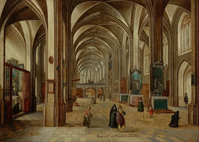 Framed Print : Interior of the Gothic Church, between 1605-1615. Creator: Hendrik van Steenwyck Framed Print : Interior of the Gothic Church, between 1605-1615. Creator: Hendrik van Steenwyck