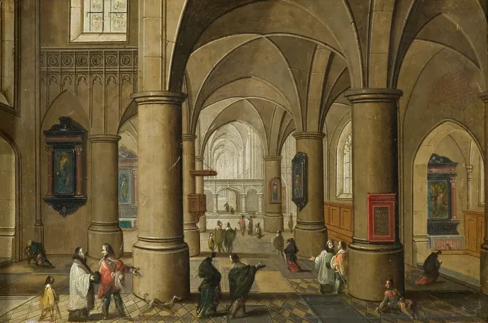 Framed Print : Interior of a Gothic Church. Creator: Pieter Neefs Framed Print : Interior of a Gothic Church. Creator: Pieter Neefs