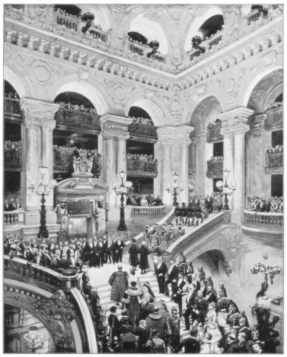 Framed Print : Interior of the Grand Opera House, Paris, late 19th century. Artist: John L Stoddard
