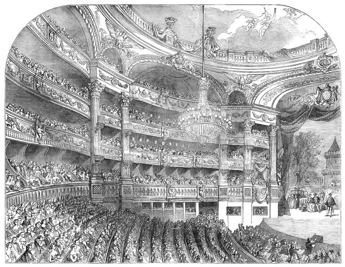 Framed Print : Interior of the Grand Opera-House, at Paris, 1854. Creator: Edmund Evans Framed Print : Interior of the Grand Opera-House, at Paris, 1854. Creator: Edmund Evans