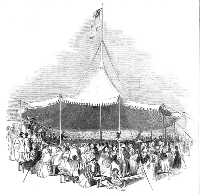 Framed Print : Interior of the Great Marquee, 1844. Creator: Smyth Framed Print : Interior of the Great Marquee, 1844. Creator: Smyth