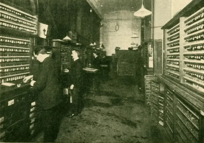 Framed Print : Interior of a Great Western Booking-Office, 1930. Creator: Unknown Framed Print : Interior of a Great Western Booking-Office, 1930. Creator: Unknown