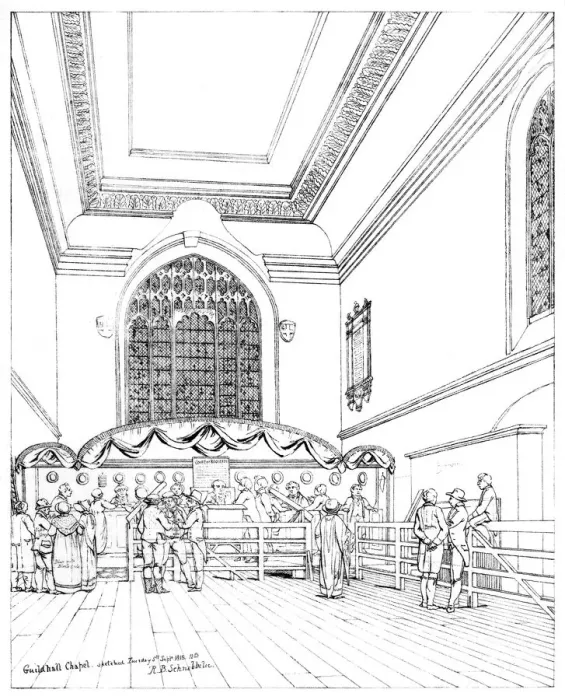 Framed Print : Interior of Guildhall Chapel, City of London, 1886. Artist: William Griggs Framed Print : Interior of Guildhall Chapel, City of London, 1886. Artist: William Griggs