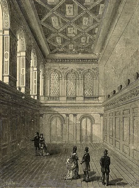 Interior of Haberdashers Hall, 1876, (1897). Creator: Unknown