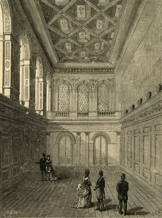 Framed Print : Interior of Haberdashers Hall, 1876, (1897). Creator: Unknown Framed Print : Interior of Haberdashers Hall, 1876, (1897). Creator: Unknown