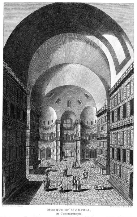 Framed Print : Interior of Hagia Sophia, Constantinople, Engraving, 1815 Framed Print : Interior of Hagia Sophia, Constantinople, Engraving, 1815