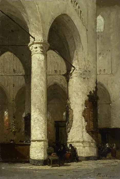 Framed Print : Interior of the Hooglandse Church, Leiden, c.1840-c.1891. Creator: Johannes Bosboom Framed Print : Interior of the Hooglandse Church, Leiden, c.1840-c.1891. Creator: Johannes Bosboom