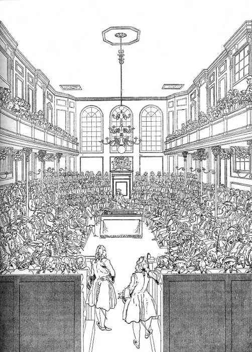 Framed Print : Interior of the House of Commons in 1742 (1905) Framed Print : Interior of the House of Commons in 1742 (1905)