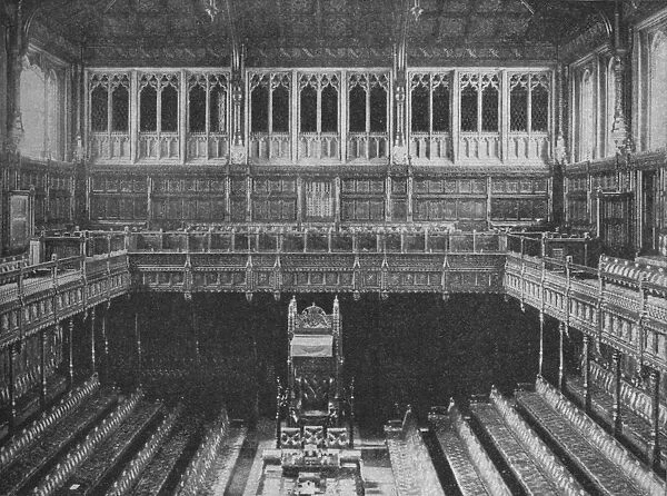 Interior of the House of Commons, Westminster, looking towards the Speakers Chair, 1909