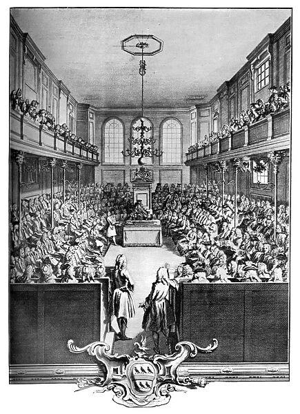 Interior of the House of Commons, Westminster, London, 1742, (c1902-1905). Artist: John Pine