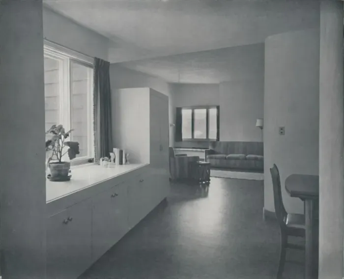 Framed Print : Interior - House at Fairfax, California by Francis Ellsworth Lloyd, 1942 Framed Print : Interior - House at Fairfax, California by Francis Ellsworth Lloyd, 1942