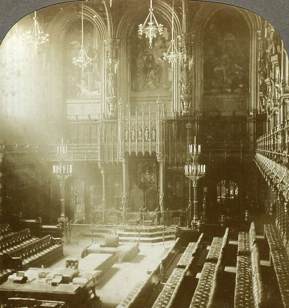 Interior of the House of Lords, Westminster, London.Artist: Excelsior Stereoscopic Tours