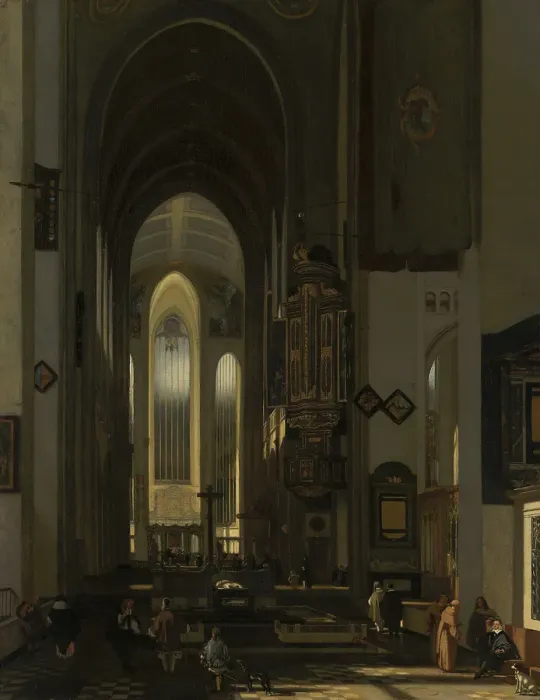 Framed Print : Interior of an Imaginary Catholic Church. Creator: Emanuel de Witte Framed Print : Interior of an Imaginary Catholic Church. Creator: Emanuel de Witte