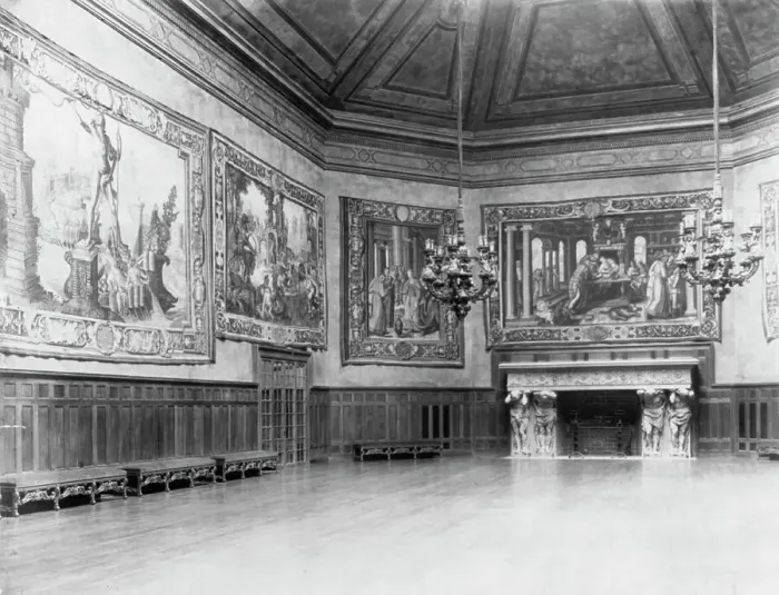 Framed Print : Interior of John R. McLean House, 1500 I St. N.W. Washington, D.C. c1907. Creator: Frances Benjamin Johnston