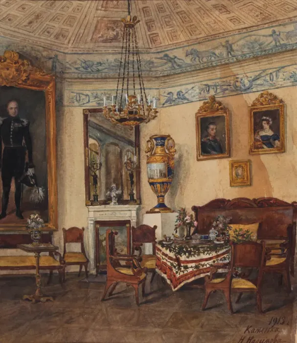 Framed Print : Interior in the Kamenka Estate of the Podolia Governorate, 1913 Framed Print : Interior in the Kamenka Estate of the Podolia Governorate, 1913